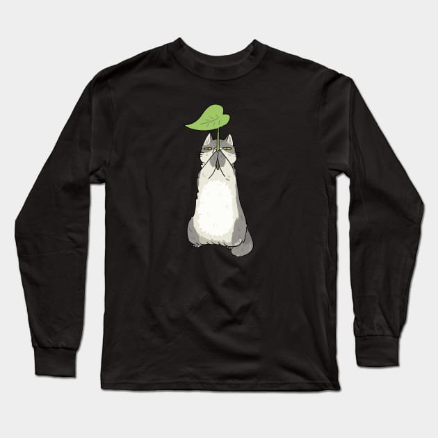 Cat with stalk Long Sleeve T-Shirt by Mob0